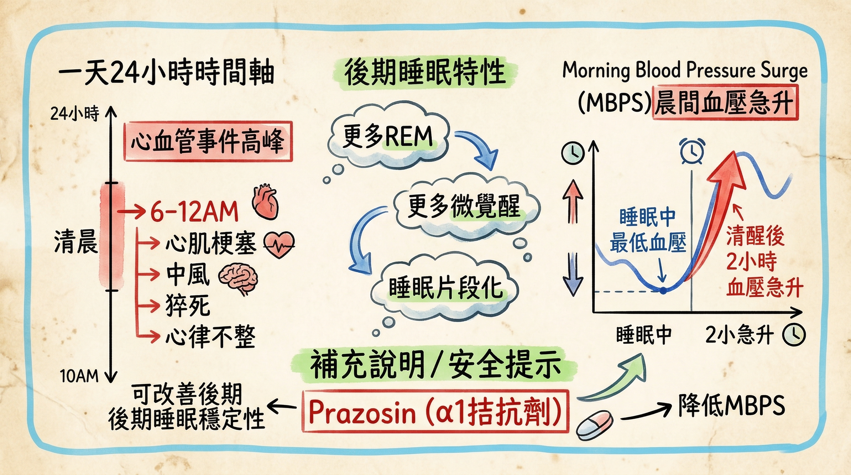 後期睡眠與晨間心血管風險